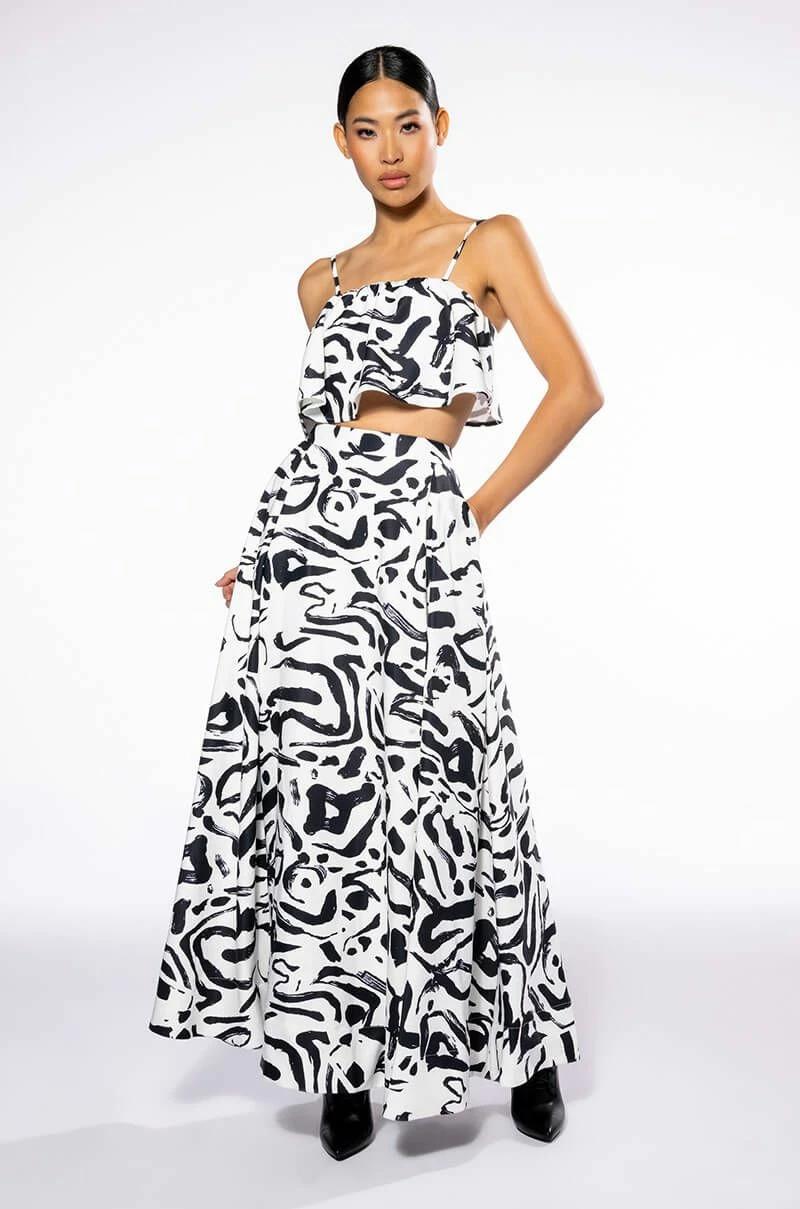 DALI'S MUSE BANDEAU ABSTRACT MAXI SKIRT 2 DALI'S MUSE BANDEAU ABSTRACT MAXI SKIRT - Image 2