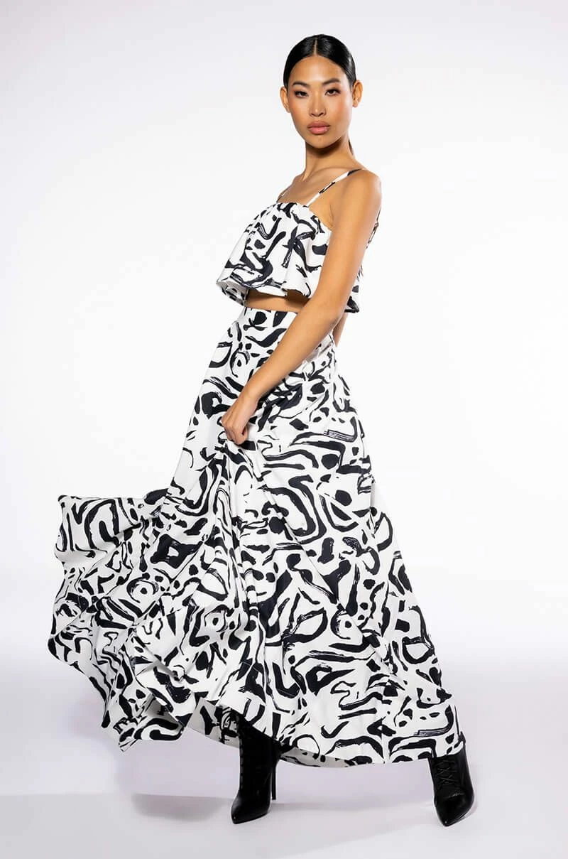 DALI'S MUSE BANDEAU ABSTRACT MAXI SKIRT 3 DALI'S MUSE BANDEAU ABSTRACT MAXI SKIRT - Image 3