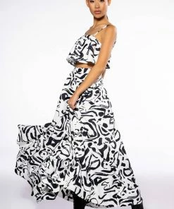 DALI'S MUSE BANDEAU ABSTRACT TOP -FINESSE-shop dalis muse bandeau abstract top white black 3 3