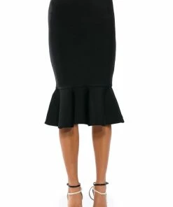DAPHNE PEPLUM SKIRT -FINESSE-shop daphne peplum skirt black 6 6