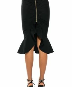 DAPHNE PEPLUM SKIRT -FINESSE-shop daphne peplum skirt black 8 8