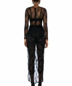 DAY BY DAY LACE JUMPSUIT AND TWIST FRONT MAXI SKIRT SET -FINESSE-shop day by day lace jumpsuit and twist front maxi skirt set black 8 8