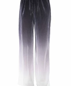 DAY TO NIGHT PLEATED SATIN WIDE LEG PANTS IN BLACK WHITE -FINESSE-shop day to night pleated satin wide leg pants in black white black white 6 6