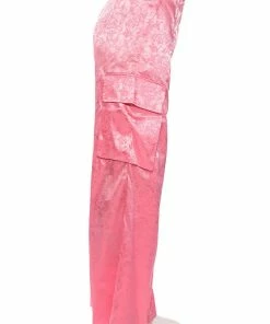 DAYDREAM SATIN FLORAL TROUSER -FINESSE-shop daydream satin floral trouser pink 7 7