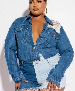 DEPENDS ON MY MOOD TWO TONE HIGH RISE FRAYED JEAN SHORTS -FINESSE-shop depends on my mood two tone high rise frayed jean shorts medium blue denim 6 6