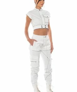 DESTINATION CARGO PANTS -FINESSE-shop destination cargo pants ivory 4 4