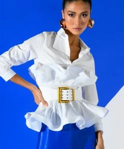 DETERMINED MIND FAUX LEATHER SKIRT 17 DETERMINED MIND FAUX LEATHER SKIRT -FINESSE-shop determined mind faux leather skirt royal blue 4 4