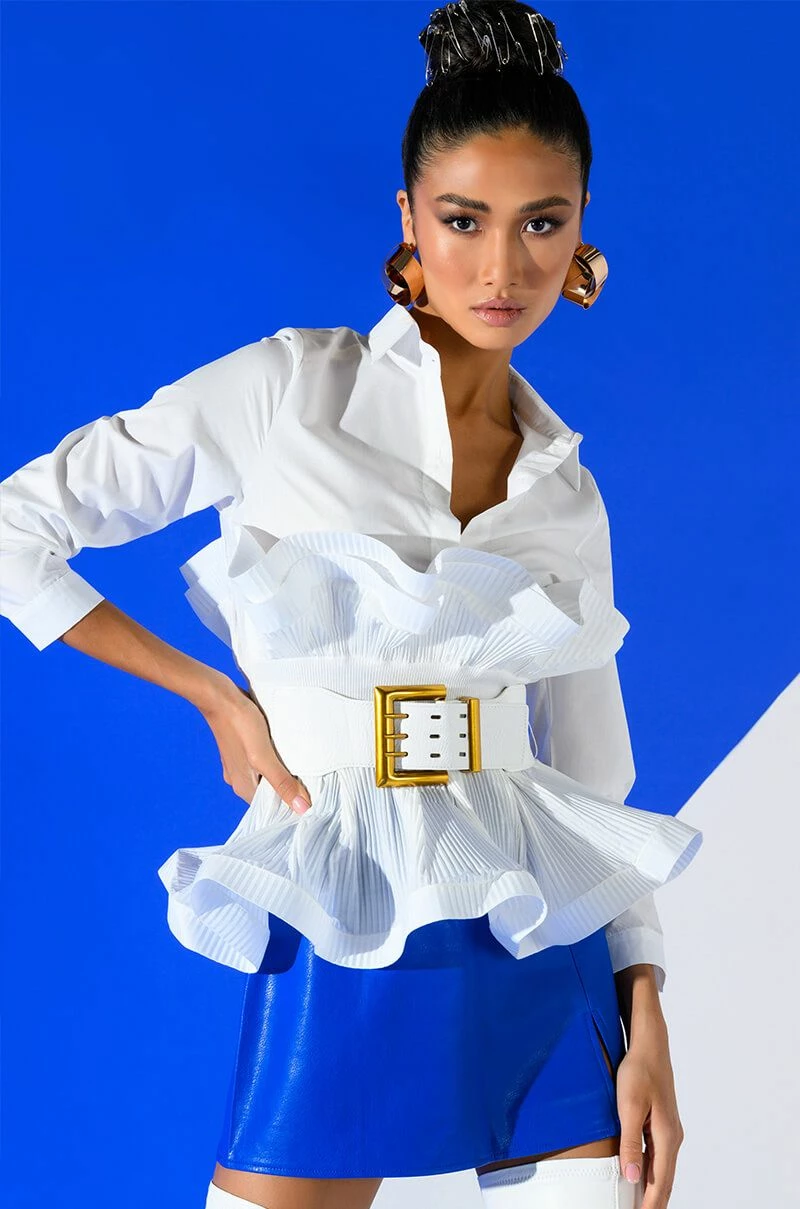 DETERMINED MIND FAUX LEATHER SKIRT 4 DETERMINED MIND FAUX LEATHER SKIRT - Image 4