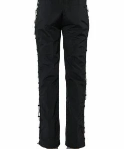 DIAMOND LACE UP TRACK PANT -FINESSE-shop diamond lace up track pant black silver 10 10