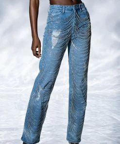 DIAMONDS ARE FOREVER STRAIGHT FIT JEANS -FINESSE-shop diamonds are forever straight fit jeans light blue 1 1 c1