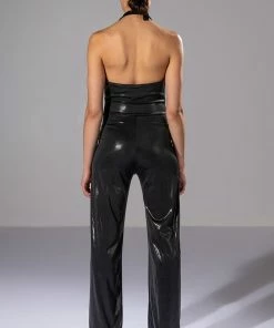 DO BETTER METALLIC COWL NECK JUMPSUIT 8 DO BETTER METALLIC COWL NECK JUMPSUIT -FINESSE-shop do better metallic cowl neck jumpsuit black 4 4