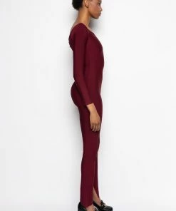 DOES WHAT SHE WANTS BANDAGE JUMPSUIT -FINESSE-shop does what she wants bandage jumpsuit burgundy 6 6