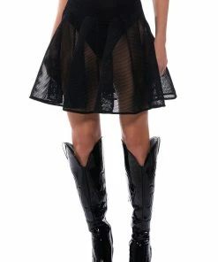 DONT HATE THE PLAYER PLEATED MESH MINI SKIRT