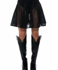 DONT HATE THE PLAYER PLEATED MESH MINI SKIRT -FINESSE-shop dont hate the player pleated mesh mini skirt black 6 6 c1