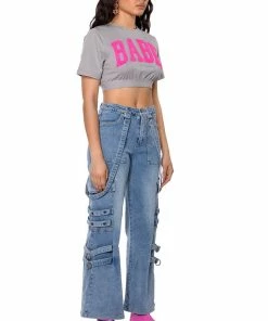 DONT TAKE HIM BACK WIDE LEG SUSPENDER CARGO JEANS -FINESSE-shop dont take him back wide leg suspender cargo jeans medium blue denim 5 5