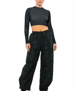 DOUBLE UP PUFFER PULL ON JOGGER 15 DOUBLE UP PUFFER PULL ON JOGGER -FINESSE-shop double up puffer pull on jogger black 6 6