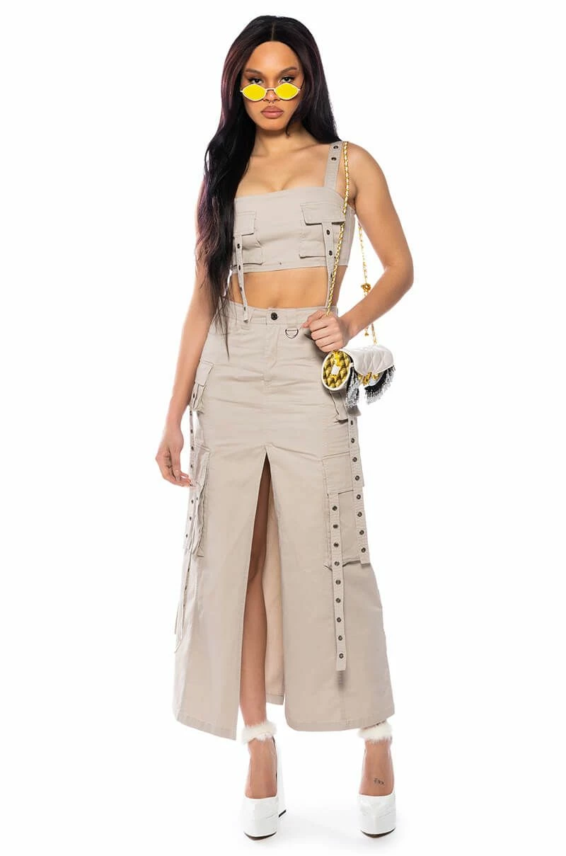 DOWN FOR ANYTHING CARGO MAXI SKIRT 3 DOWN FOR ANYTHING CARGO MAXI SKIRT - Image 3