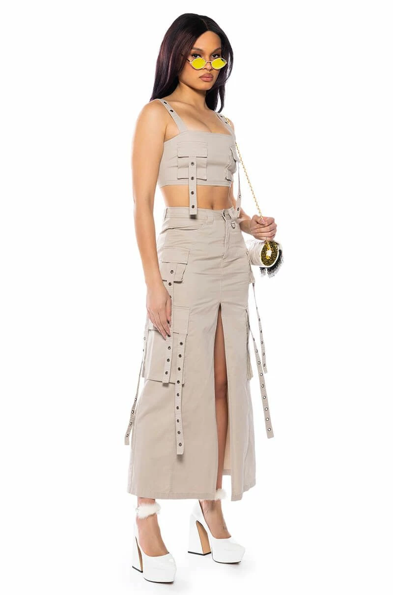 DOWN FOR ANYTHING CARGO MAXI SKIRT 4 DOWN FOR ANYTHING CARGO MAXI SKIRT - Image 4