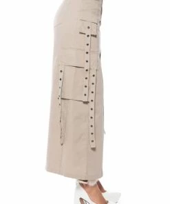 DOWN FOR ANYTHING CARGO MAXI SKIRT 13 DOWN FOR ANYTHING CARGO MAXI SKIRT -FINESSE-shop down for anything cargo maxi skirt gray 6 6