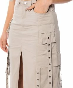 DOWN FOR ANYTHING CARGO MAXI SKIRT 15 DOWN FOR ANYTHING CARGO MAXI SKIRT -FINESSE-shop down for anything cargo maxi skirt gray 8 8