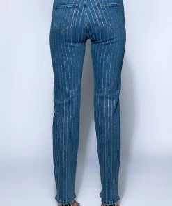 EFFORTLESS GLAM RHINESTONE STRIPE STRAIGHT LEG JEAN -FINESSE-shop effortless glam rhinestone stripe wide leg jean blue 6 6 c1