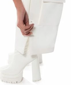 ELEVATED CARGO PANTS IN WHITE -FINESSE-shop elevated cargo pants in white white 8 8