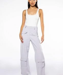 ELEVATED CARGO PANTS IN LIGHT GREY -FINESSE-shop elevated cargo pants light grey 3 3