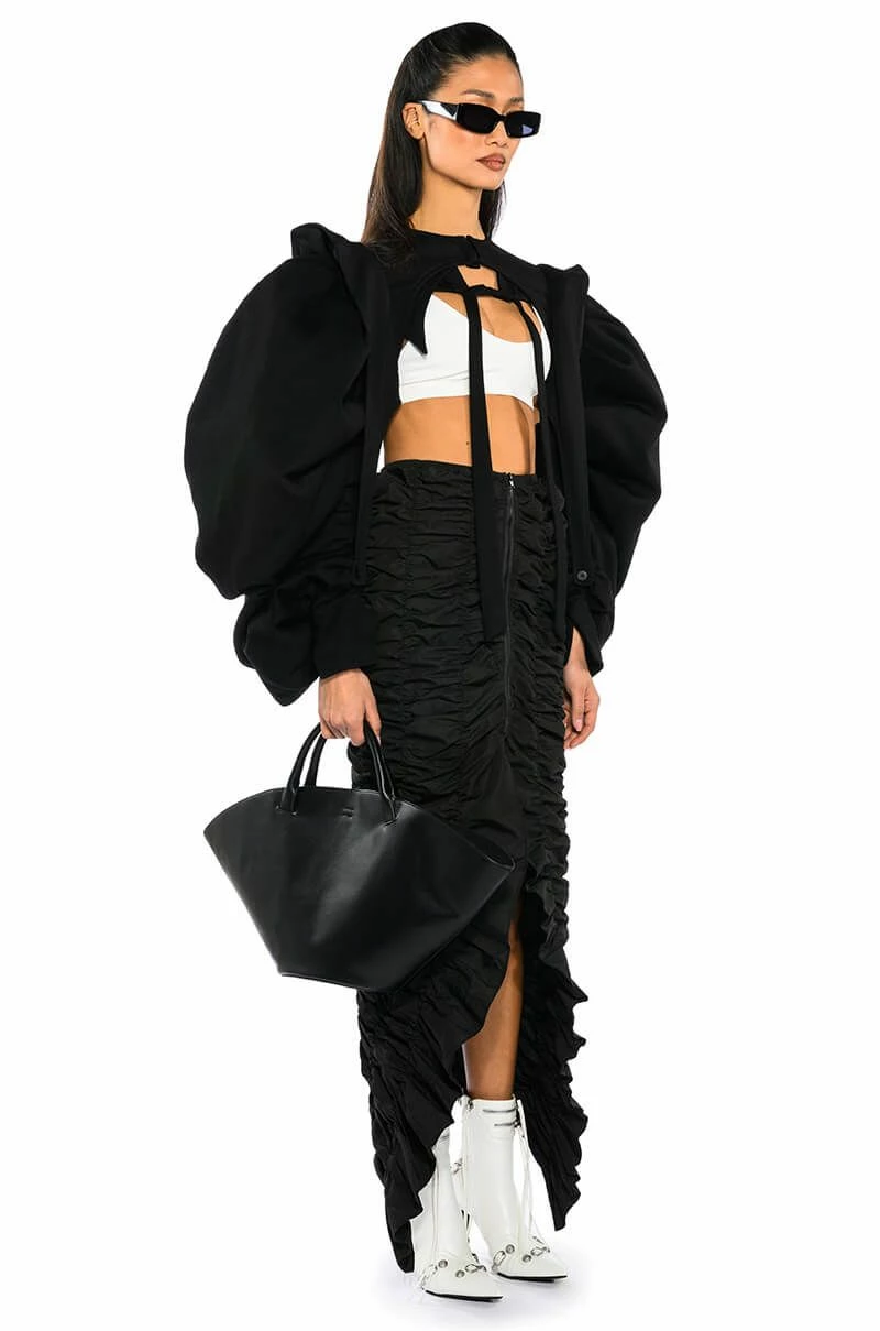 ENCORE SCRUNCHED SLIT MAXI SKIRT 4 ENCORE SCRUNCHED SLIT MAXI SKIRT - Image 4