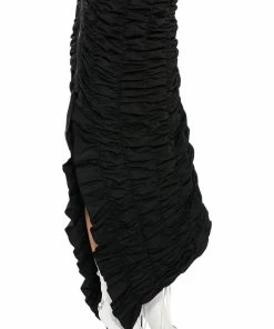 ENCORE SCRUNCHED SLIT MAXI SKIRT 14 ENCORE SCRUNCHED SLIT MAXI SKIRT -FINESSE-shop encore scrunched slit maxi skirt black 6 6