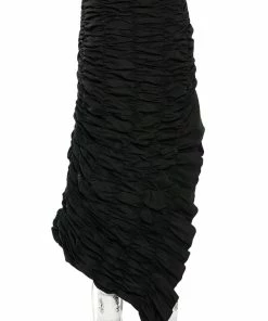ENCORE SCRUNCHED SLIT MAXI SKIRT 16 ENCORE SCRUNCHED SLIT MAXI SKIRT -FINESSE-shop encore scrunched slit maxi skirt black 8 8