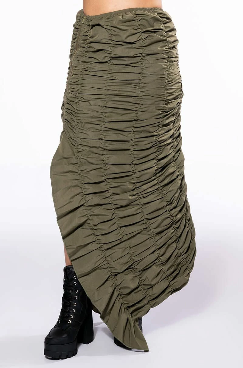 ENCORE SCRUNCHED SLIT MAXI SKIRT 3 ENCORE SCRUNCHED SLIT MAXI SKIRT - Image 3