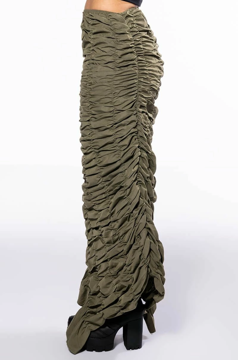 ENCORE SCRUNCHED SLIT MAXI SKIRT 4 ENCORE SCRUNCHED SLIT MAXI SKIRT - Image 4