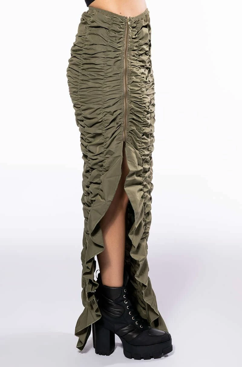 ENCORE SCRUNCHED SLIT MAXI SKIRT 5 ENCORE SCRUNCHED SLIT MAXI SKIRT - Image 5