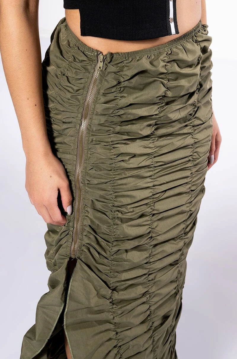 ENCORE SCRUNCHED SLIT MAXI SKIRT 7 ENCORE SCRUNCHED SLIT MAXI SKIRT - Image 7