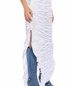 ENCORE SCRUNCHED SLIT MAXI SKIRT