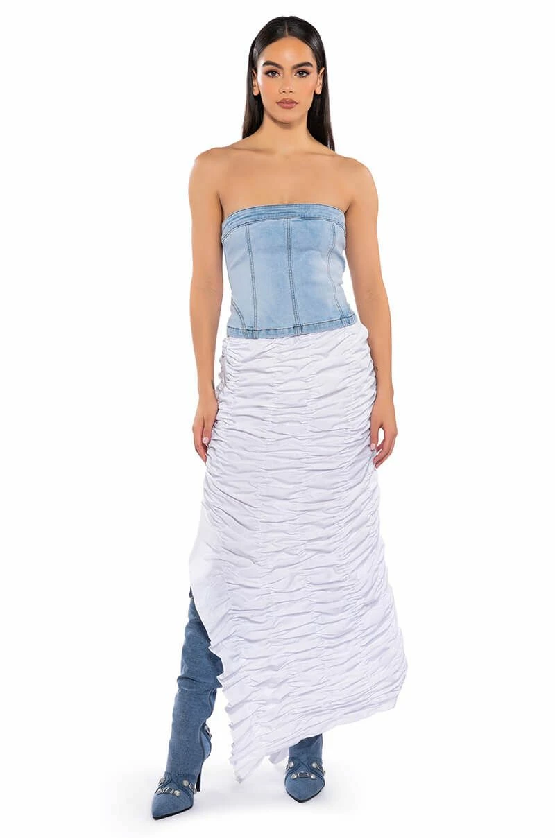 ENCORE SCRUNCHED SLIT MAXI SKIRT 2 ENCORE SCRUNCHED SLIT MAXI SKIRT - Image 2