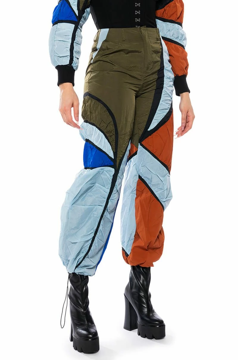 ENJOY THE RIDE MULTICOLORED RUCHED PANTS - Image 2