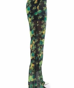 ESCAPE THE ORDINARY PRINTED FLARE TROUSER -FINESSE-shop escape the ordinary printed flare trouser green multi 6 6
