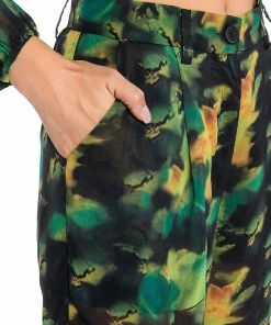 ESCAPE THE ORDINARY PRINTED FLARE TROUSER -FINESSE-shop escape the ordinary printed flare trouser green multi 8 8