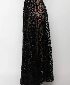 ESTELLE SEQUIN MAXI SKIRT -FINESSE-shop estelle sequin maxi skirt black 4 4