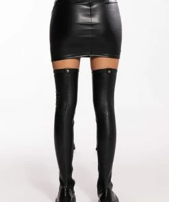 EVERYBODY BUT ME VEGAN LEATHER MINI SKIRT WITH 4 WAY STRETCH 15 EVERYBODY BUT ME VEGAN LEATHER MINI SKIRT WITH 4 WAY STRETCH -FINESSE-shop everybody but me vegan leather mini skirt black 7 7