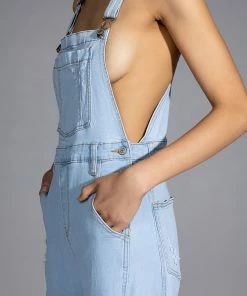EVERYDAY WIDE LEG OVERALLS -FINESSE-shop everyday wide leg overalls light blue denim 5 5 c1