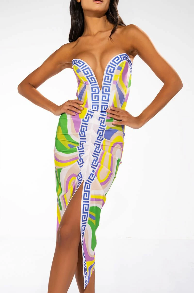 EVOLVE FRONT SLIT MIDI SKIRT 2 EVOLVE FRONT SLIT MIDI SKIRT - Image 2