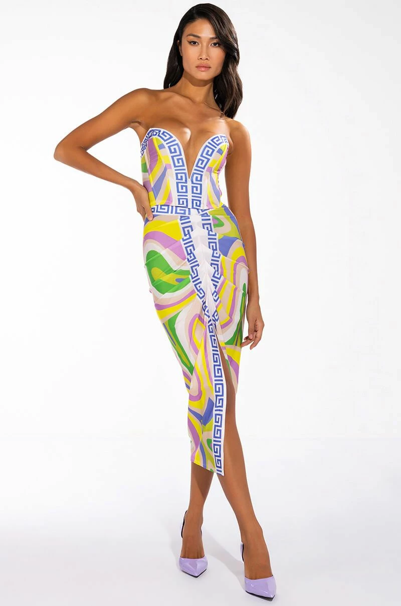 EVOLVE FRONT SLIT MIDI SKIRT 3 EVOLVE FRONT SLIT MIDI SKIRT - Image 3