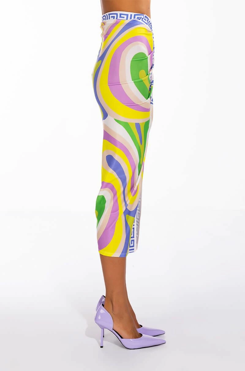 EVOLVE FRONT SLIT MIDI SKIRT 5 EVOLVE FRONT SLIT MIDI SKIRT - Image 5