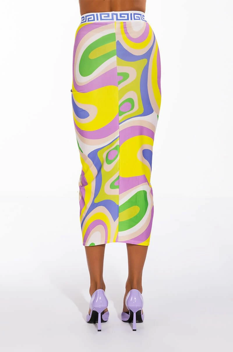 EVOLVE FRONT SLIT MIDI SKIRT 6 EVOLVE FRONT SLIT MIDI SKIRT - Image 6