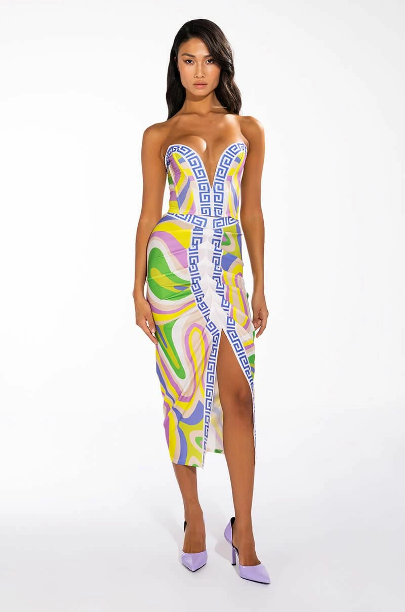 EVOLVE FRONT SLIT MIDI SKIRT 8 EVOLVE FRONT SLIT MIDI SKIRT - Image 8