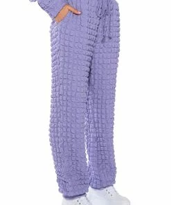 FINESSE-shop -FINESSE-shop existing loudly textured jogger purple 2 2