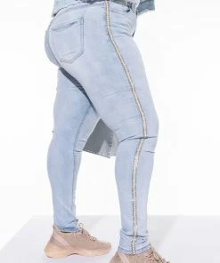 FLEX FIT EXTREME STRETCH HIGH WAIST PEARL SKINNY JEANS -FINESSE-shop extreme stretch high waist pearl skinny jeans light blue denim 1 1 c1