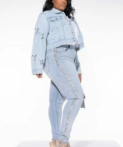 FLEX FIT EXTREME STRETCH HIGH WAIST PEARL SKINNY JEANS -FINESSE-shop extreme stretch high waist pearl skinny jeans light blue denim 2 2 c1